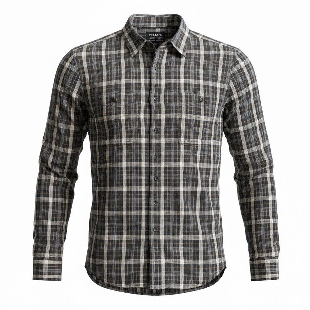 CC Filson Shirt Mens Large Wildwood Twill Long Sleeve Button Up Workwear